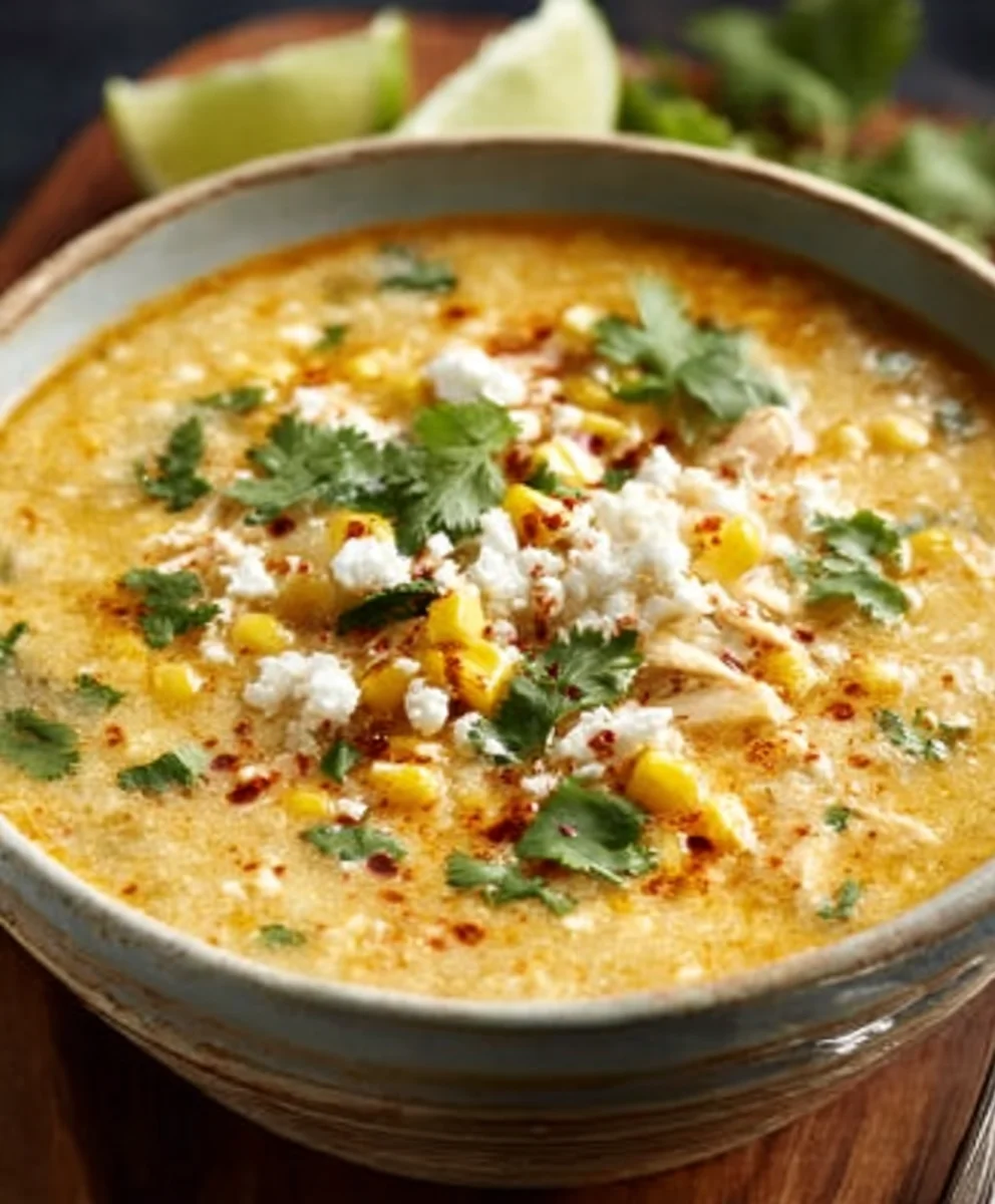 Spicy Mexican Street Corn Soup - Easy & Flavorful Recipe