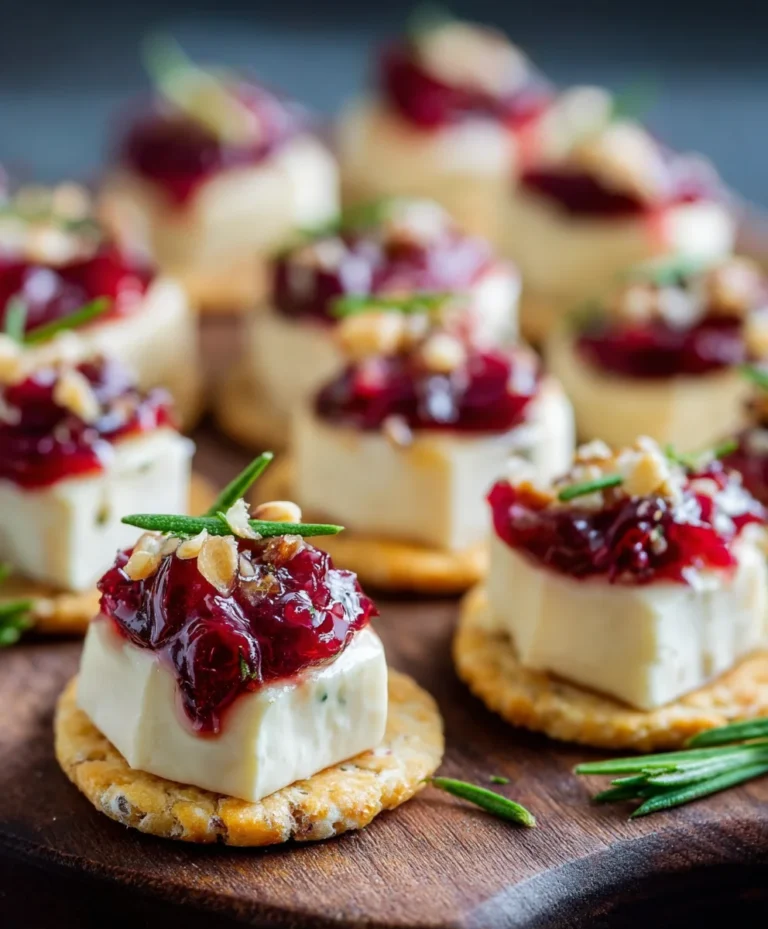 No Bake Cranberry Brie Bites-Easy Appetizer
