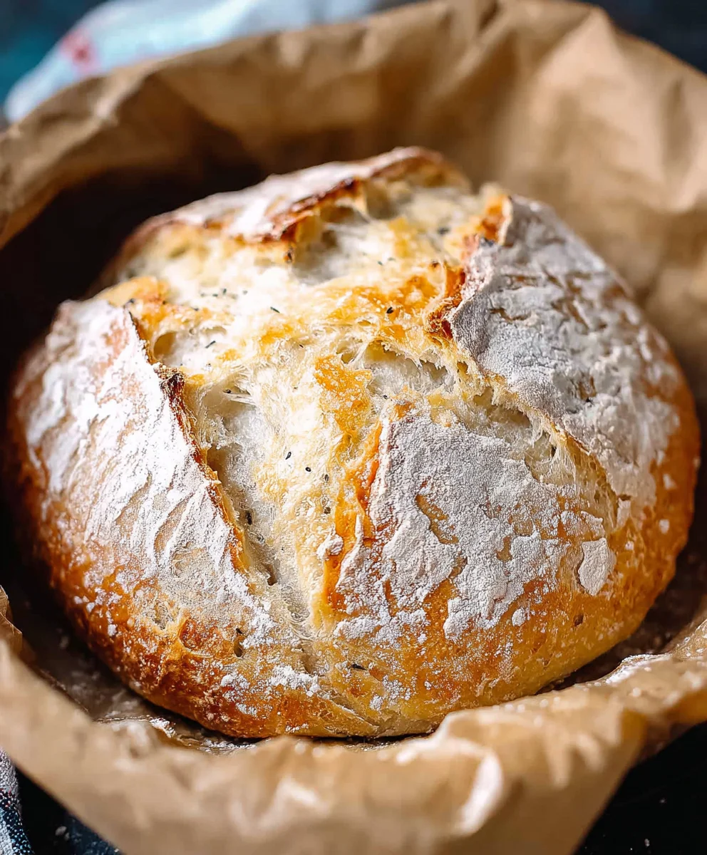 Dutch Oven No Knead Bread - Easy Crusty Recipe
