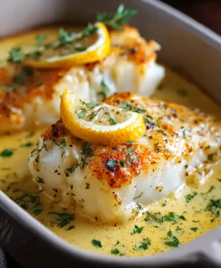 Baked Cod Coconut Lemon Cream Sauce Recipe