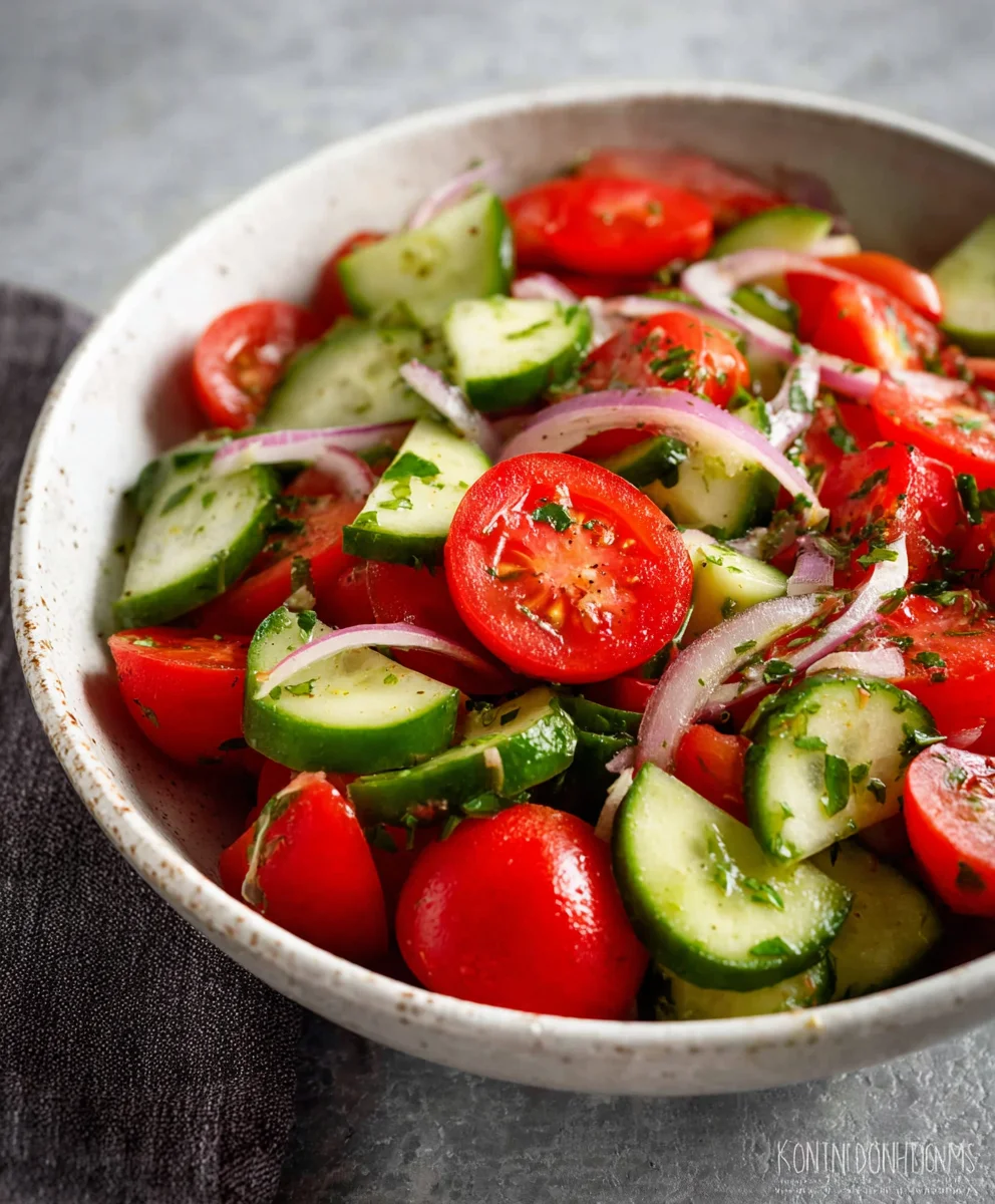 Fresh Cucumber Tomato Salad - Easy & Delicious Recipe