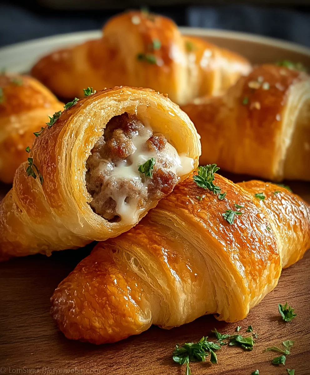 Beef Sausage Cream Cheese Crescents - Easy Appetizer