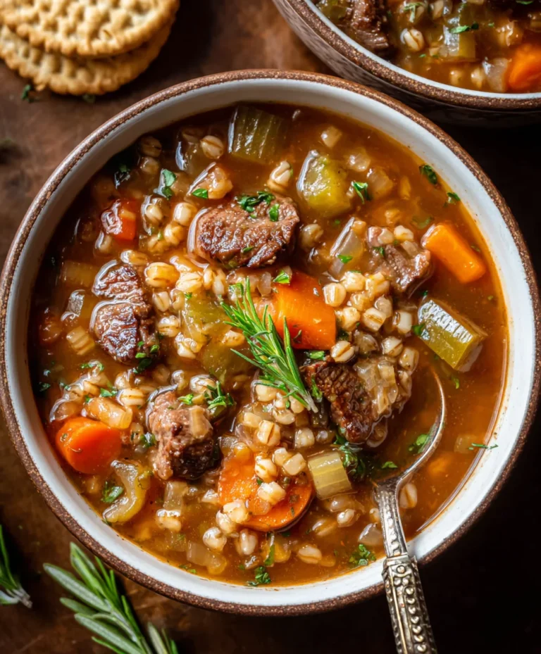 Hearty Beef Barley Soup- Simple Comfort Food Recipe