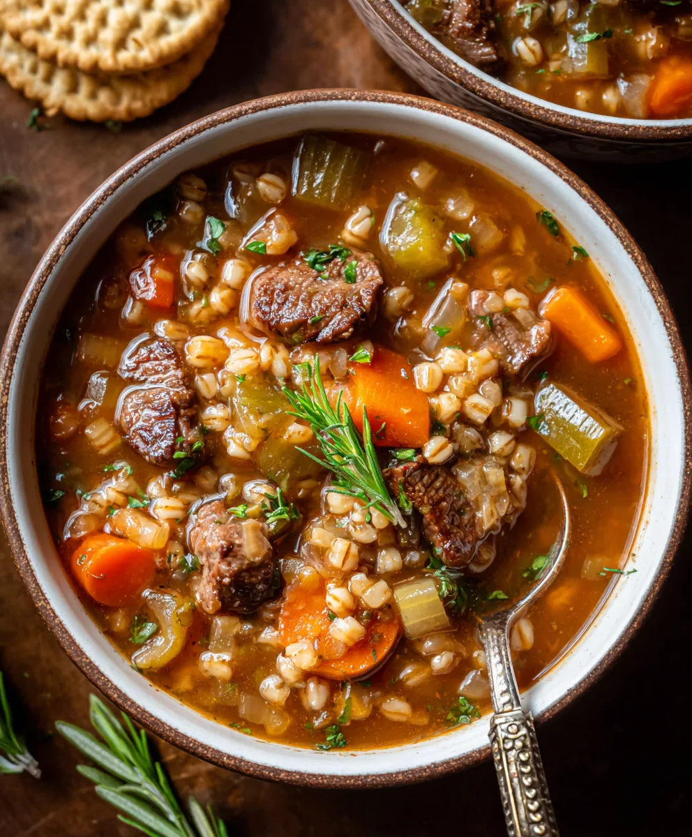 Hearty Beef Barley Soup- Simple Comfort Food Recipe