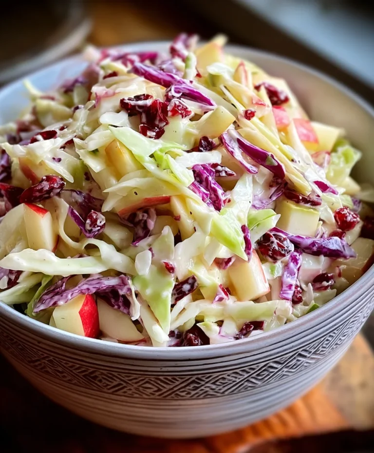 Cranberry Apple Coleslaw – Refreshing Side Dish