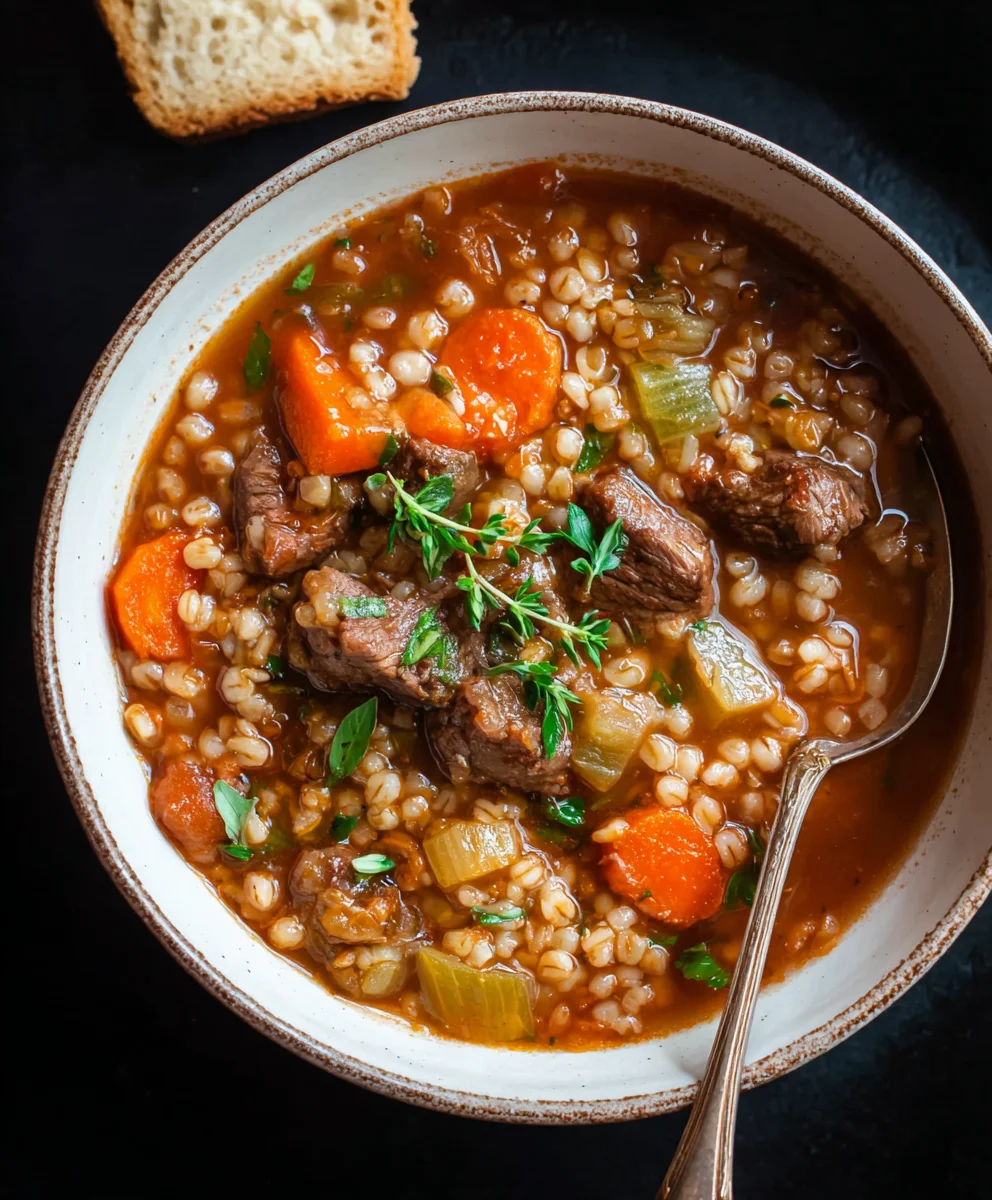 Hearty Beef Barley Soup- Simple Comfort Food Recipe