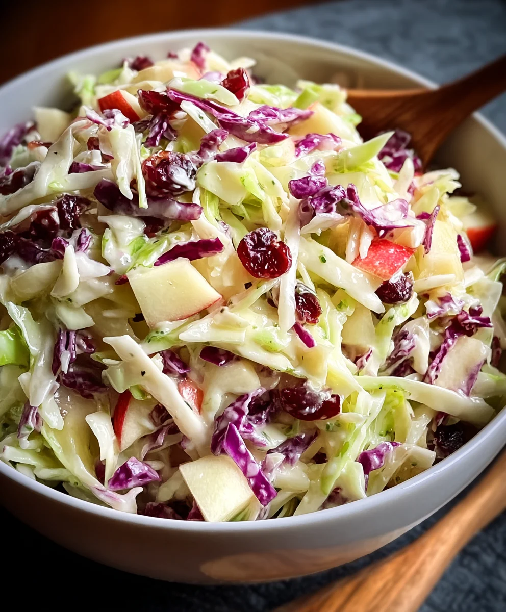 Cranberry Apple Coleslaw - Refreshing Side Dish