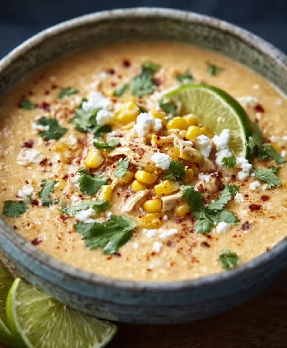 Spicy Mexican Street Corn Soup - Easy & Flavorful Recipe