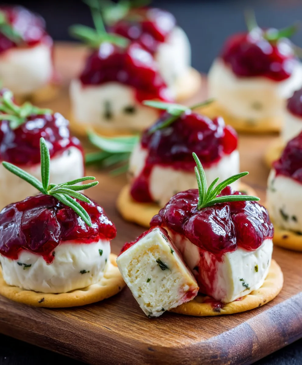 No Bake Cranberry Brie Bites-Easy Appetizer