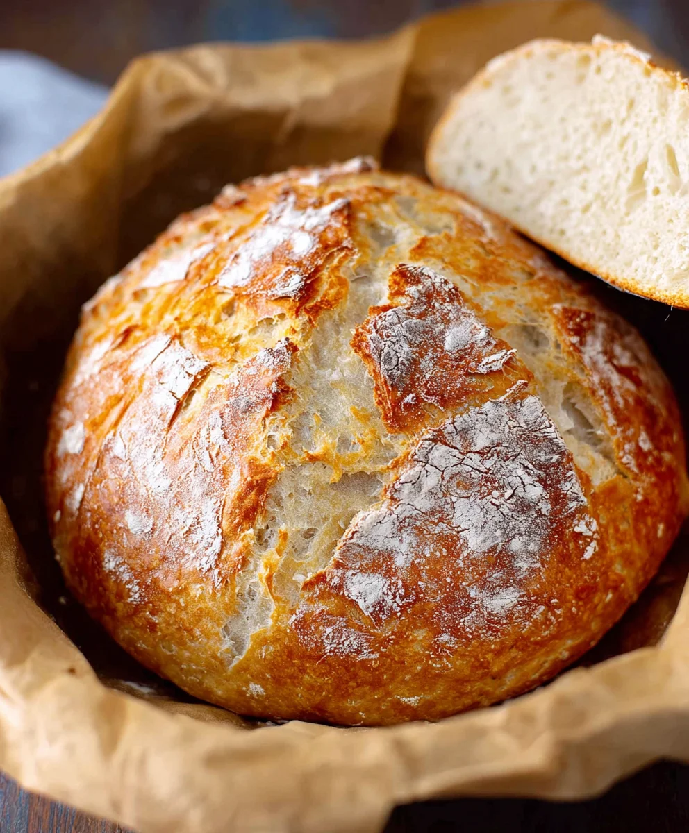 Dutch Oven No Knead Bread - Easy Crusty Recipe