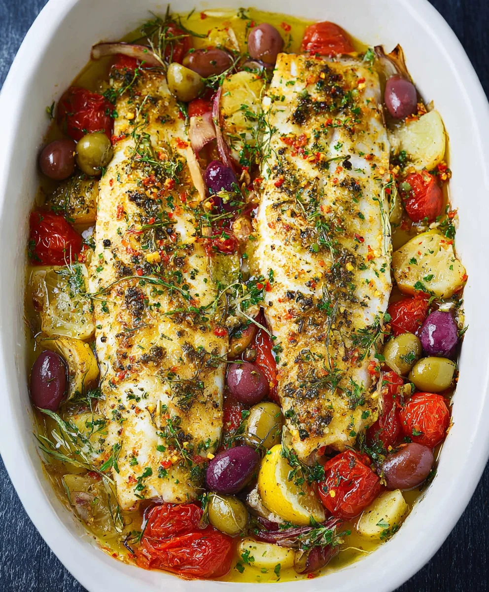 Easy Mediterranean Baked Fish Recipe - Delicious & Simple