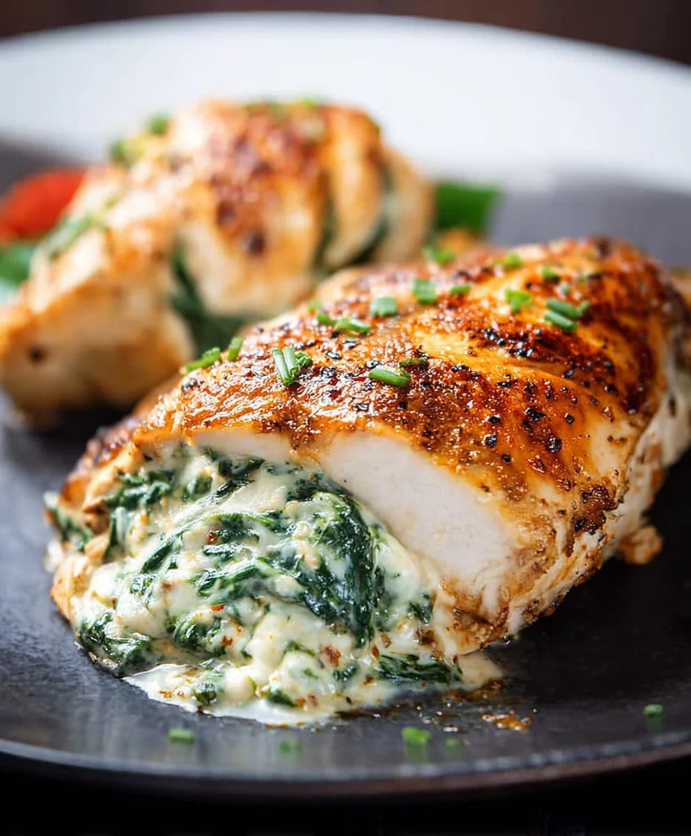 Easy Spinach Stuffed Chicken Breasts Recipe
