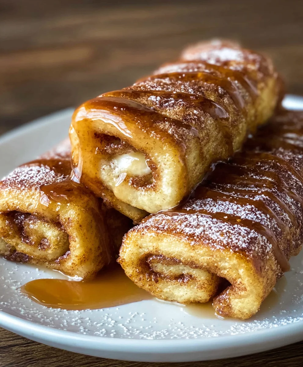 Cinnamon Roll French Toast Roll-Ups Easy Recipe