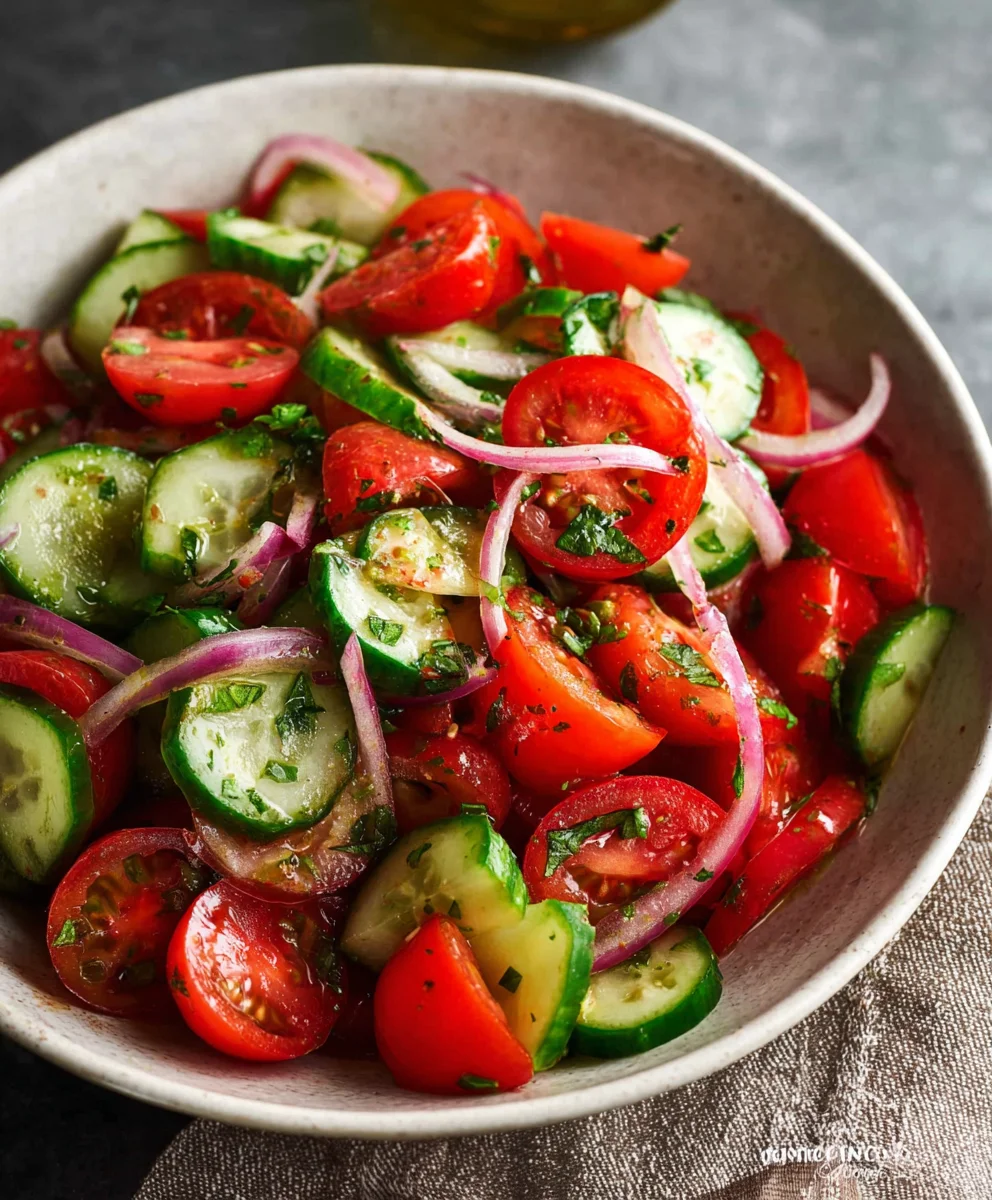 Fresh Cucumber Tomato Salad - Easy & Delicious Recipe