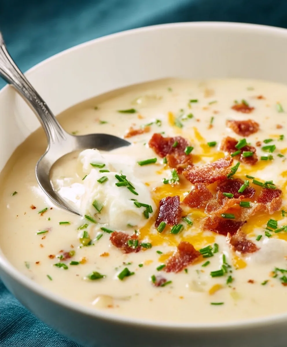 Creamy Baked Potato Soup Recipe - Delicious & Easy