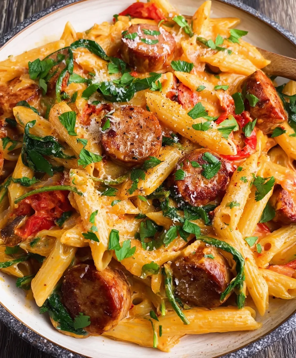 Creamy Cajun Sausage Pasta - Quick Minute Meal