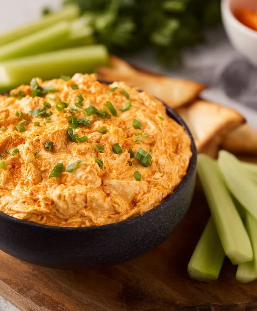 Easy Crockpot Buffalo Chicken Dip-Party Favorite