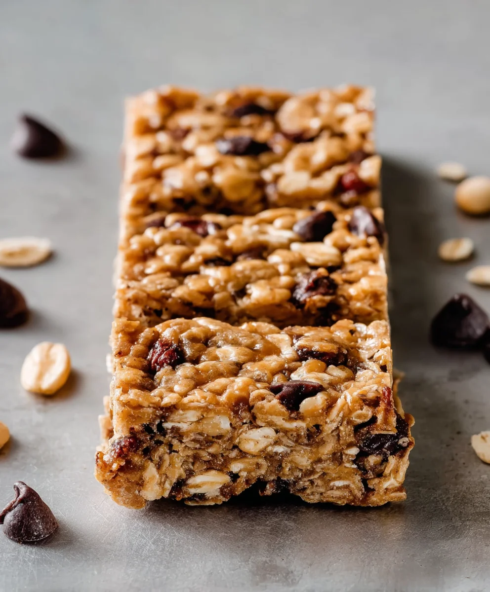 Soft-Baked Peanut Butter Granola Bars-Easy Recipe