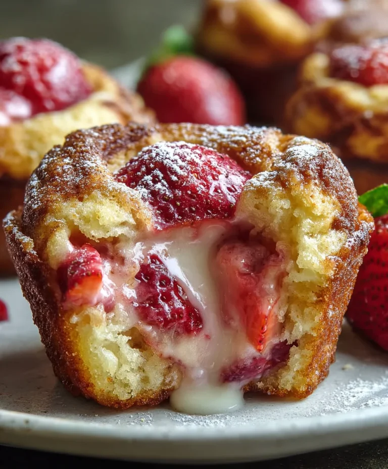 Strawberry French Toast Muffins-Sweet Breakfast Treat