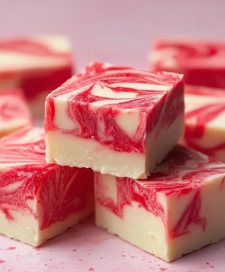 Strawberry Swirl Fudge-Easy No-Bake Treat