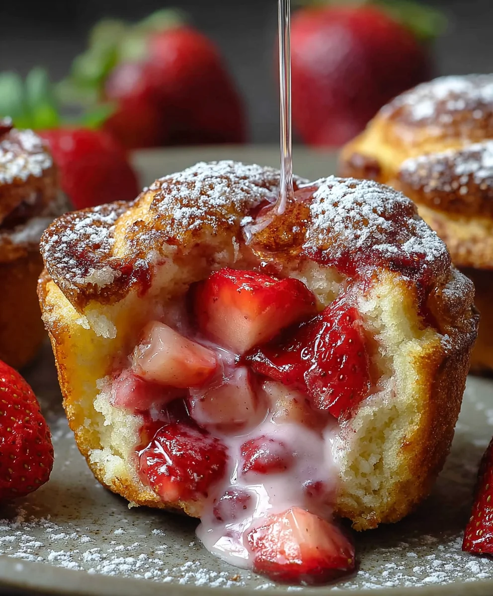 Strawberry French Toast Muffins-Sweet Breakfast Treat