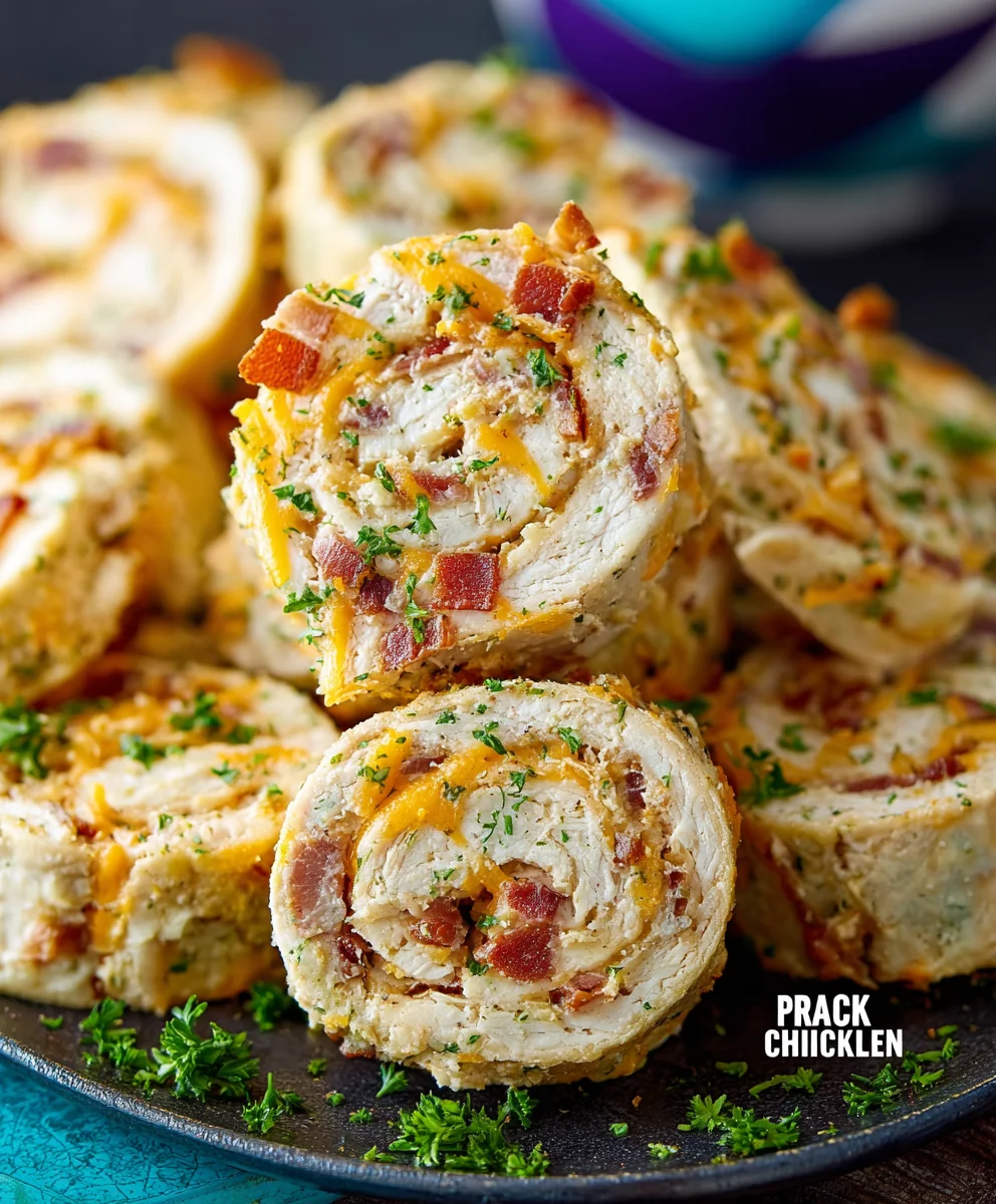 Crack Chicken Pinwheels - Easy Cheesy Appetizer