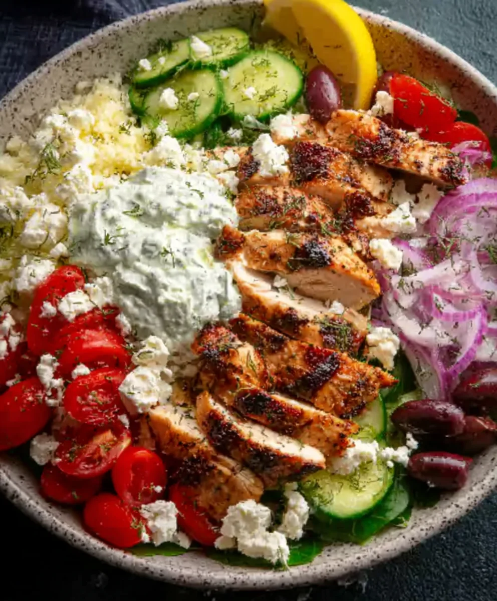 Greek Chicken Bowls- Easy Mediterranean Meal