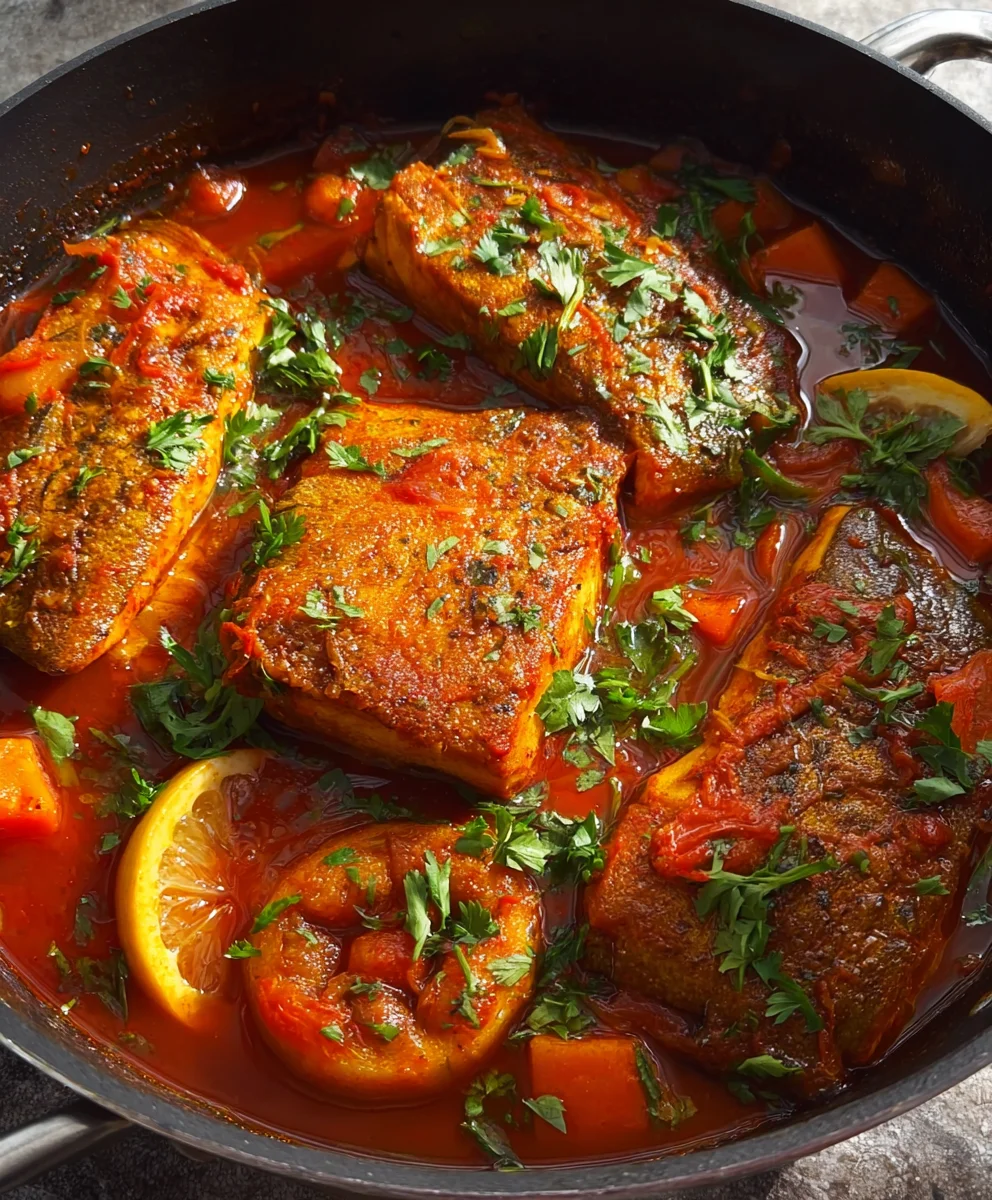 Spicy Moroccan Fish Recipe - Rich Flavorful Sauce