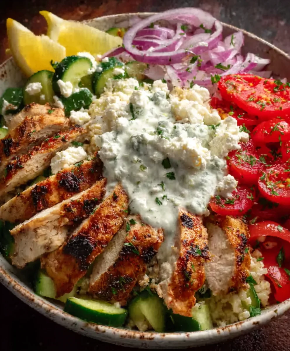 Easy Greek Chicken Bowls- Flavorful Mediterranean Meal