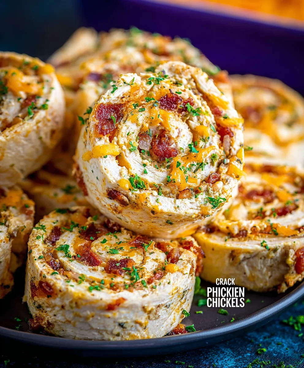 Crack Chicken Pinwheels - Easy Cheesy Appetizer