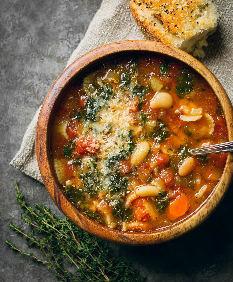 Hearty Winter Minestrone Soup- Comforting & Easy Recipe