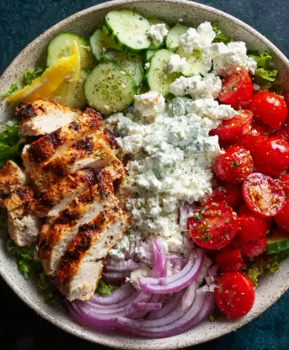 Greek Chicken Bowls- Easy Mediterranean Meal