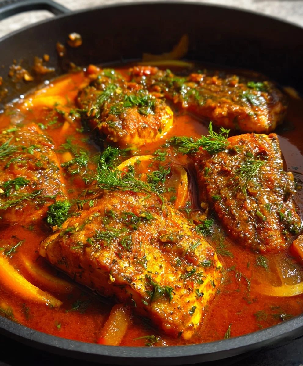 Spicy Moroccan Fish Recipe - Rich Flavorful Sauce