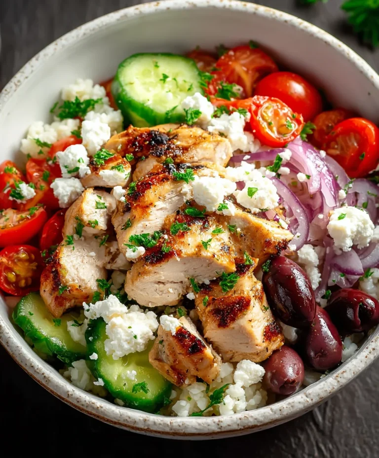 Greek Chicken Cottage Cheese Bowl – Easy Healthy Meal