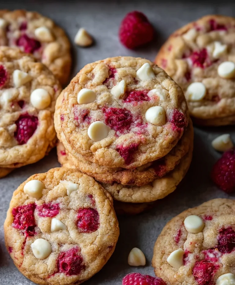 Raspberry White Chocolate Cookies-Easy Recipe