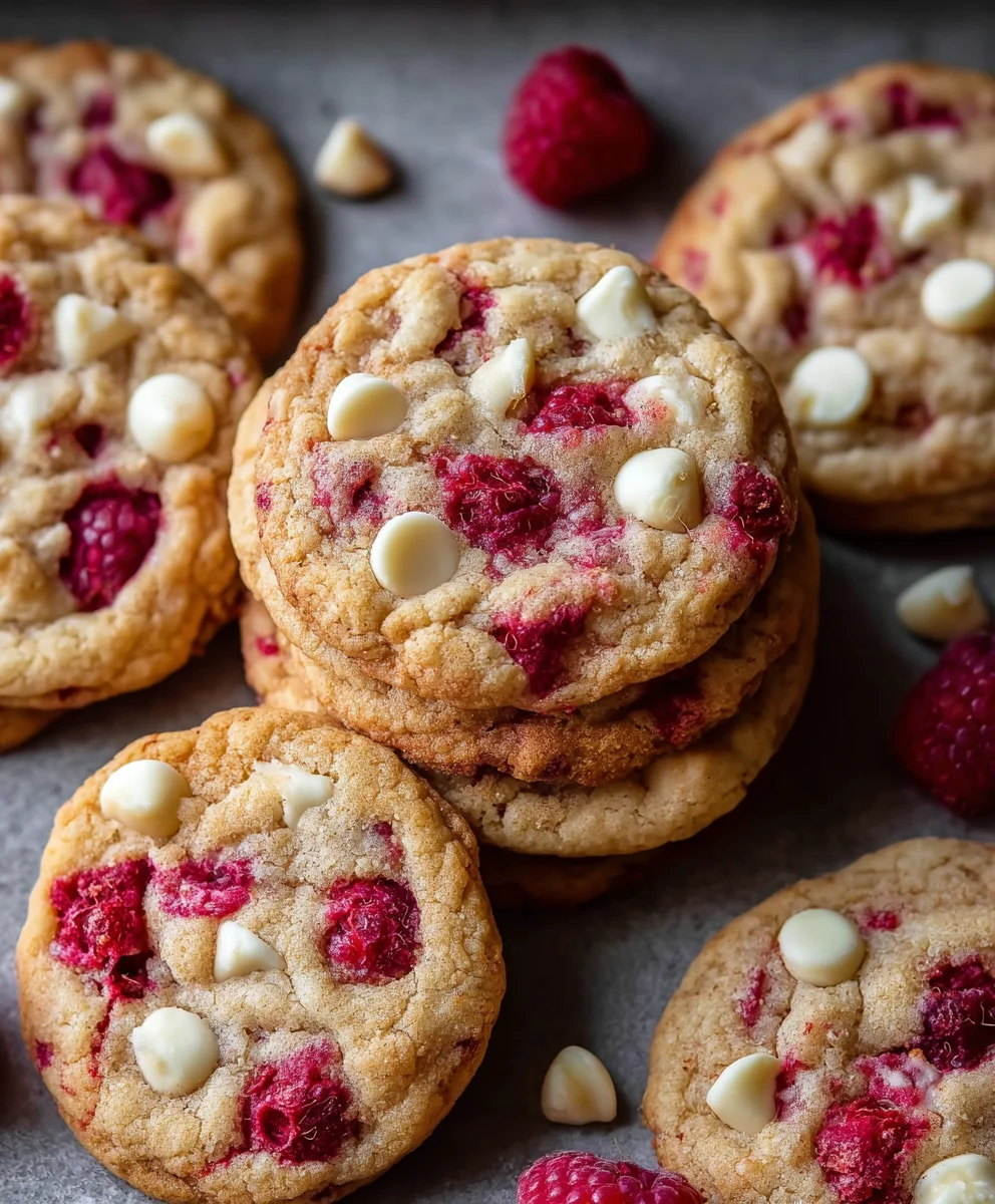 Raspberry White Chocolate Cookies-Easy Recipe
