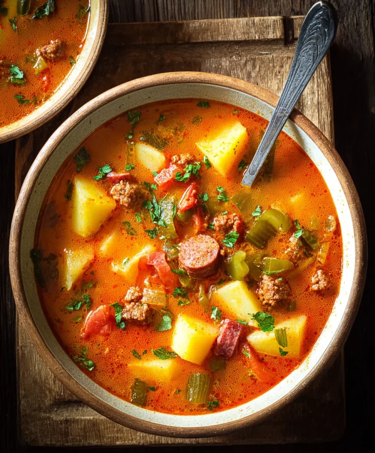 Hearty Spanish Beef Beef Chorizo Potato Soup Recipe