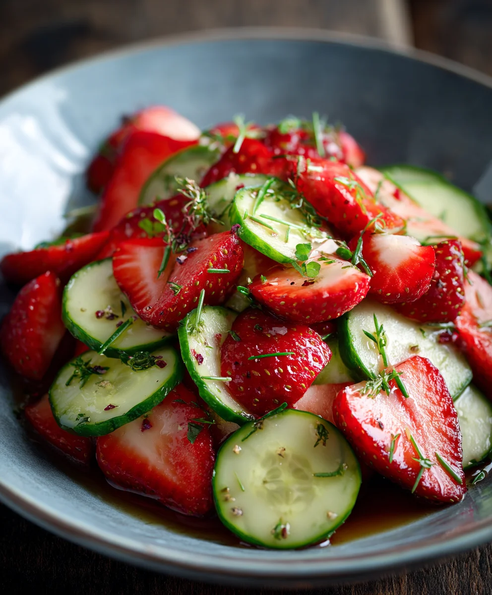 Cucumber Strawberry Salad- Fresh & Delicious Summer Side
