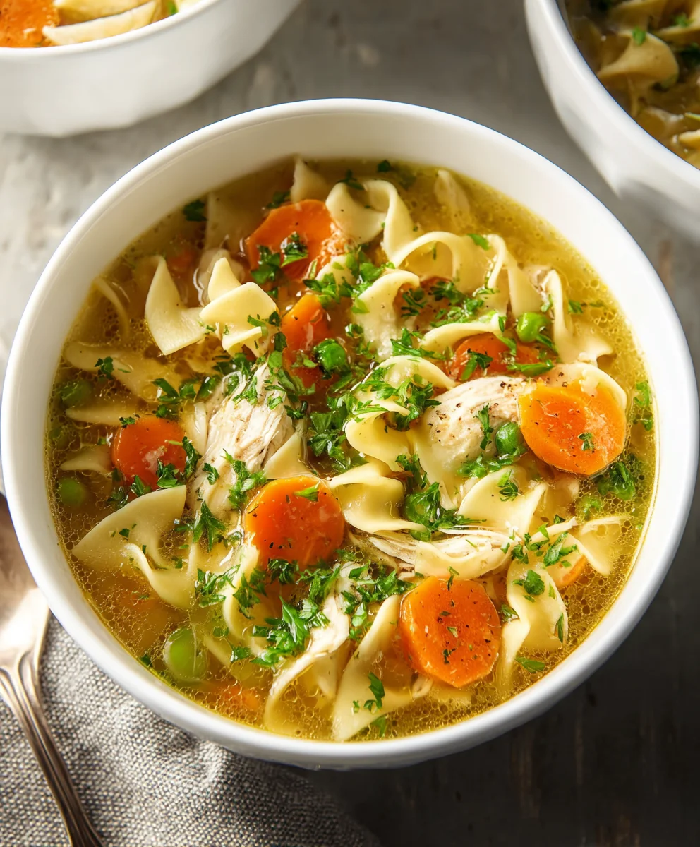 Best Chicken Noodle Soup with Egg Noodles-Comforting Meal