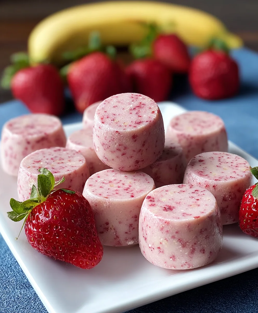 Strawberry Banana Dog Smoothie Bites-Healthy Treats
