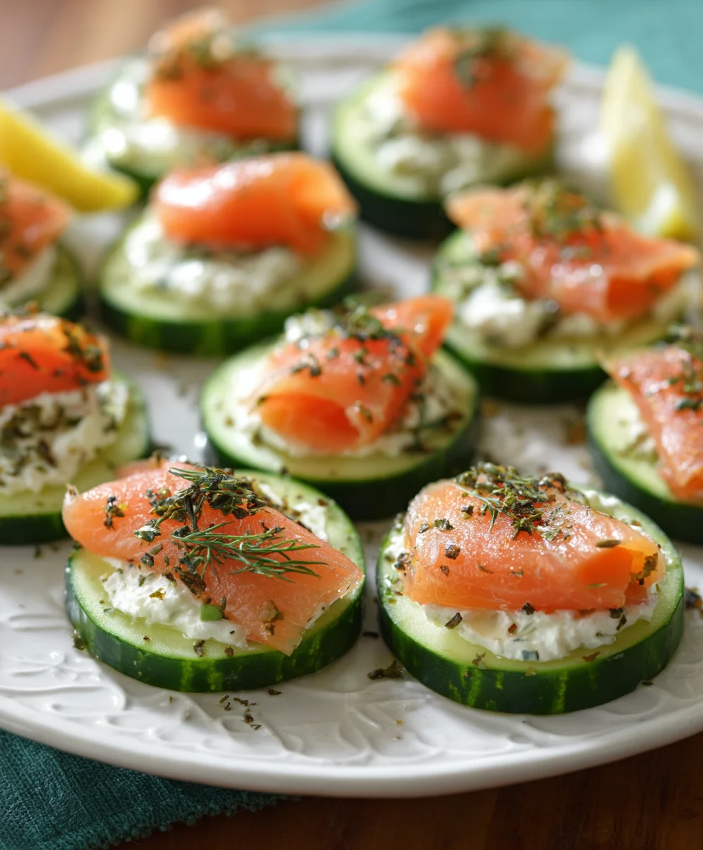 Cucumber Smoked Salmon Bites- Easy Appetizer