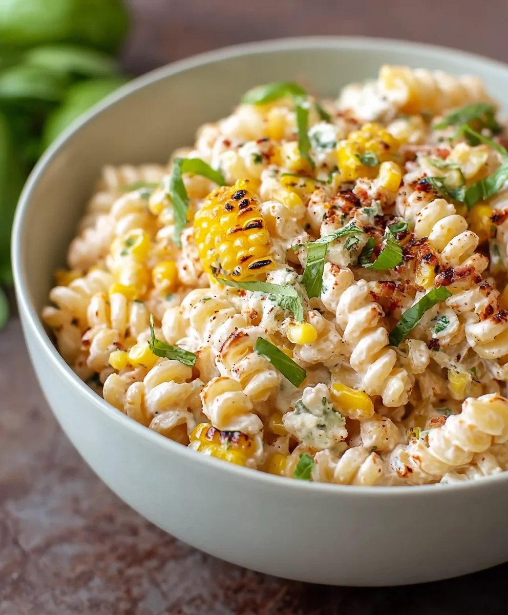 Creamy Street Corn Pasta Salad - Delicious & Easy
