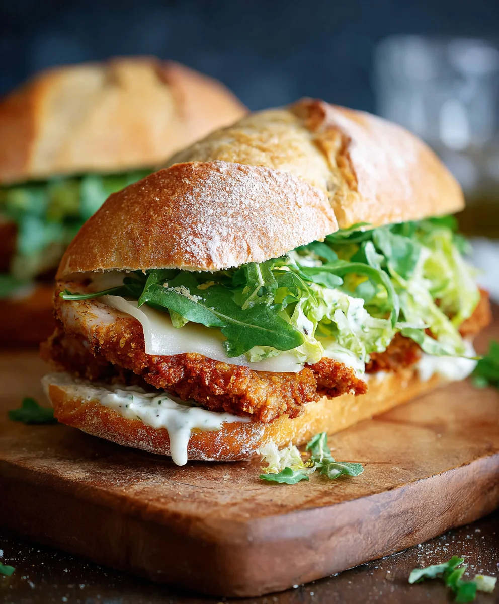 Crispy Chicken Caesar Sandwich- Easy & Delicious