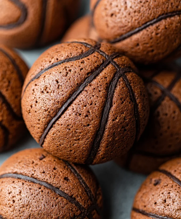 Easy Piping Basketball Cookies Recipe