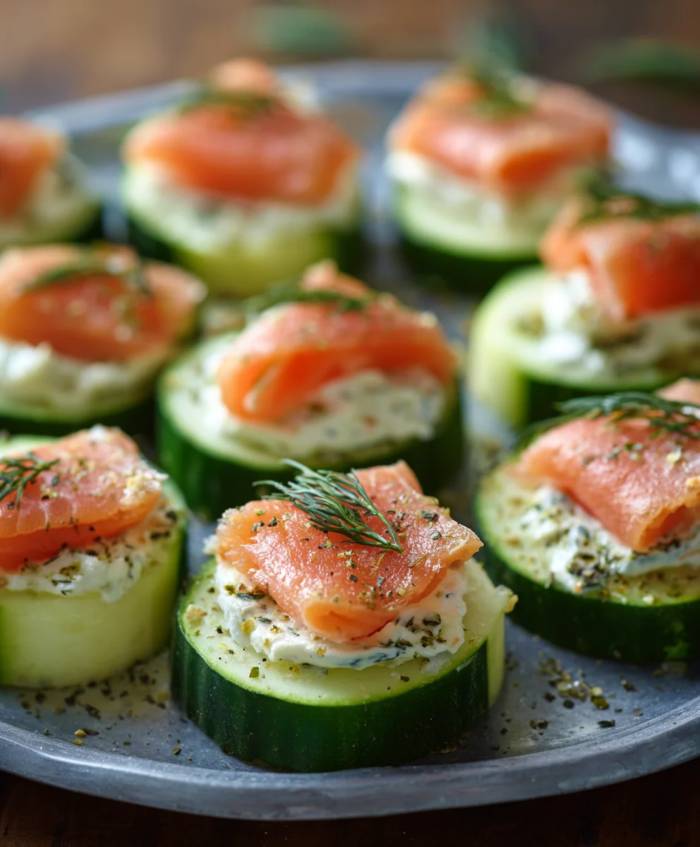 Cucumber Smoked Salmon Bites- Easy Appetizer