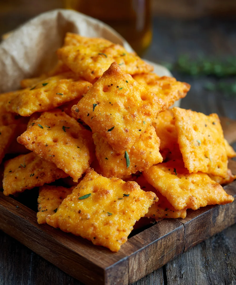 Homemade Cheez-Its-Easy Crispy Cheesy Snack Recipe