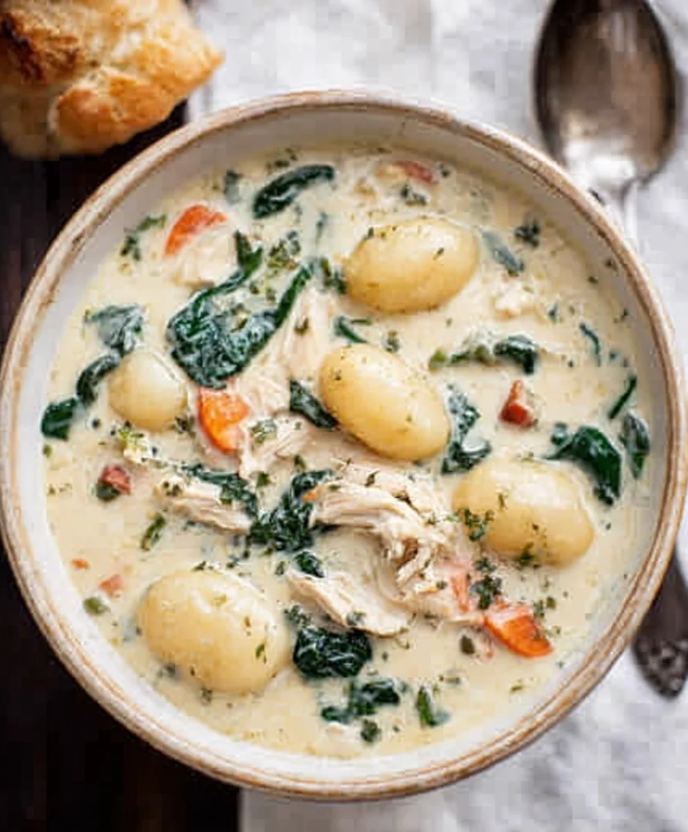 Olive Garden Chicken Gnocchi Soup- Copycat Recipe