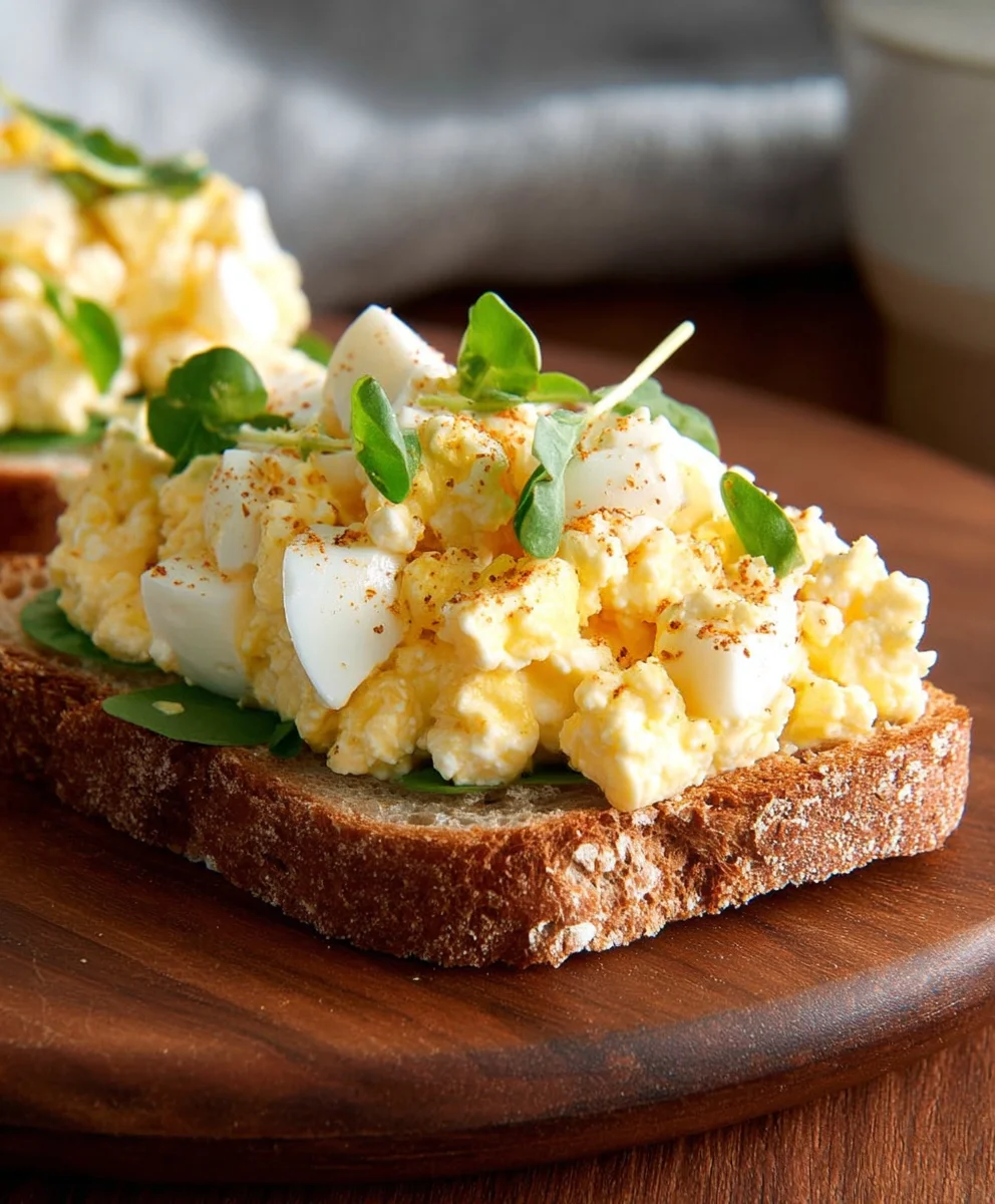Egg Salad with Cottage Cheese - Mayo Free