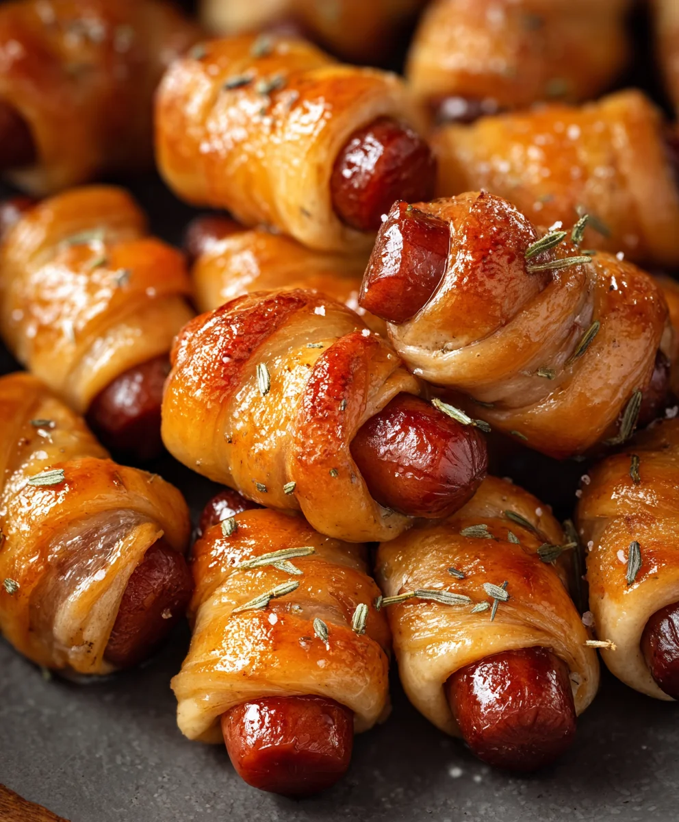 Glazed Beef-Links in Blankets Appetizer - Easy & Delicious