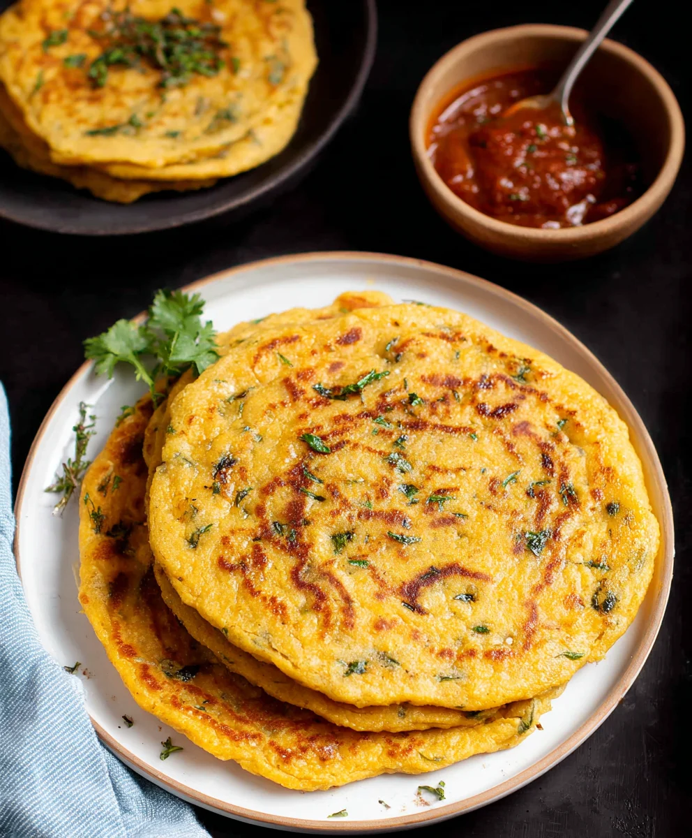 Masoor Dal Chilla Recipe - Savory Red Lentil Pancakes